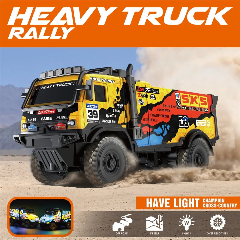 1 / 35 RC Truck Children Toy Cool Light Effect Remote Control Vehicle - UJ99-ZK01 Yellow - 3