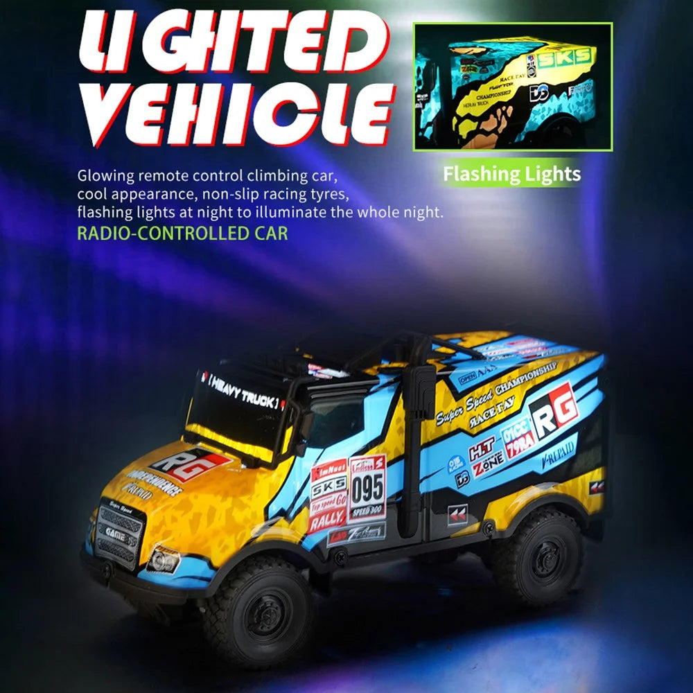 1 / 35 RC Truck Children Toy Cool Light Effect Remote Control Vehicle - UJ99-ZK01 Yellow - 4