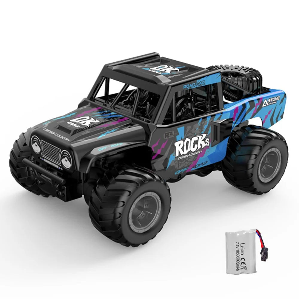 Q191 Off-Road Climbing Vehicle Amphibious Remote Control Car Kids Toy, 1 Battery - Blue - 1