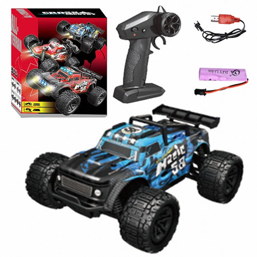 YL-114 2.4G Remote Control Car 1:18 RC Cars for Kids High Speed Off-Road Vehicle Toy - Blue - 1