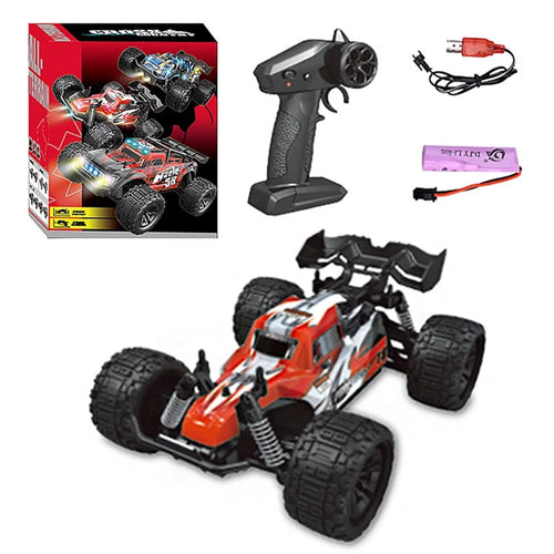 2.4G Remote Control Off-Road Car Shock Absorbing 1:18 RC Vehicle Toy with LED Light - YL-113 Red - 1