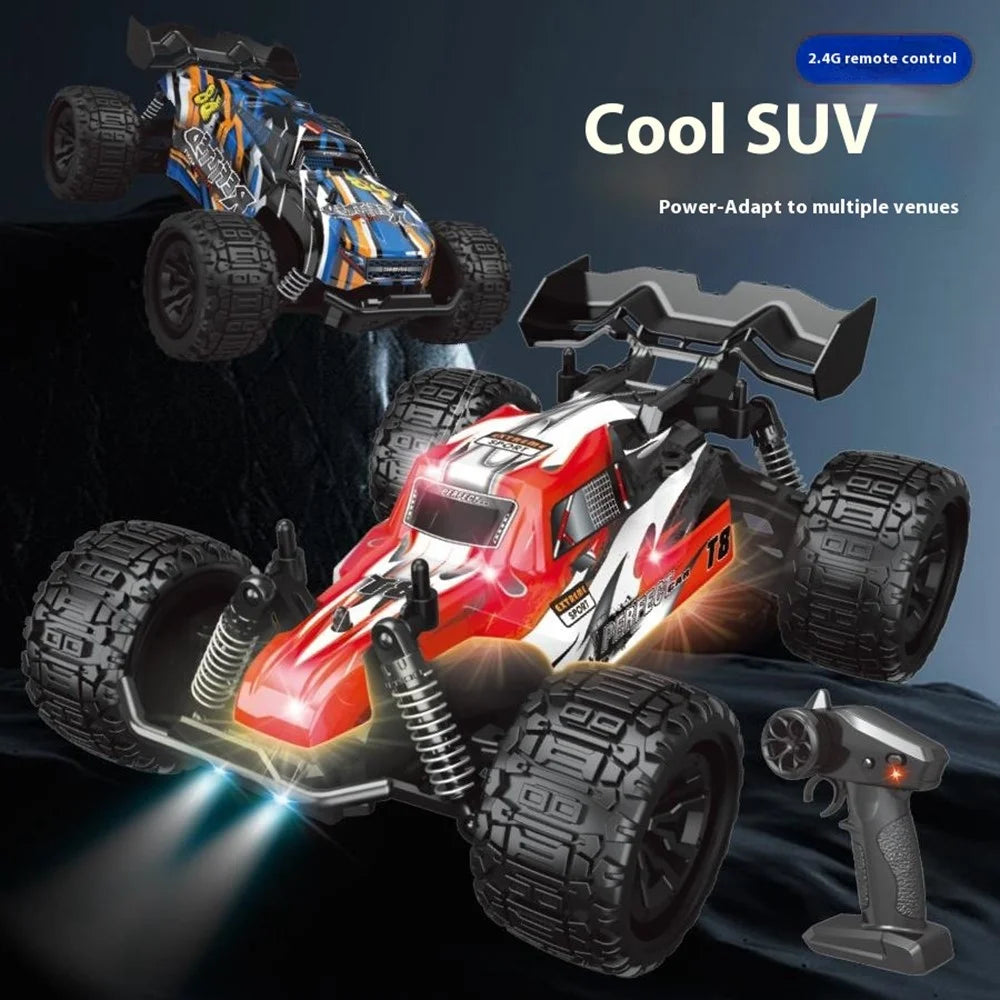2.4G Remote Control Off-Road Car Shock Absorbing 1:18 RC Vehicle Toy with LED Light - YL-113 Red - 5