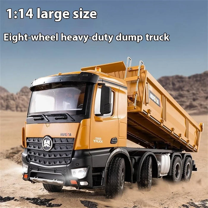 1:14 Scale RC Engineering Truck Heavy Duty Dump Truck Toy with Light and Sound for Kids - 3