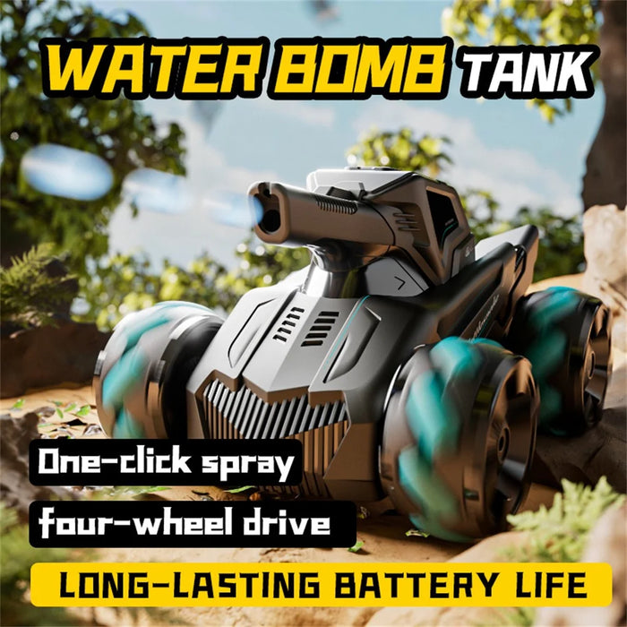 4DRC 4D-Y8 RC Tank Car 4WD Off-Road Water Bullet Shooter 2.4G Remote Control Single Battery - Red - 2
