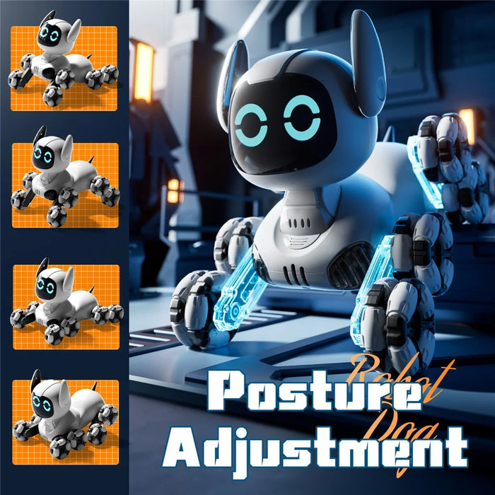 4DRC 4D-Y9 Children RC Robot Dog 8 Wheels Remote Control Stunt Model with 1 Battery - Grey - 7