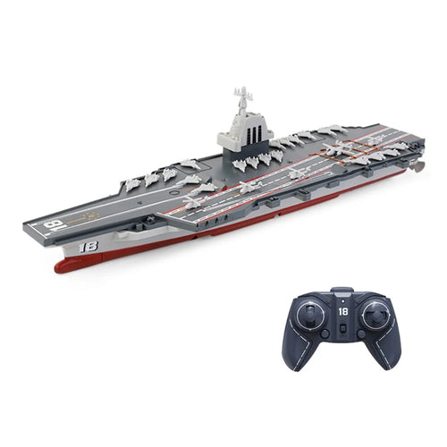 2.4G Remote Control Aircraft Carrier Model RC Boat Ship Speedboat Electric Water Toy Kids Gift - 1