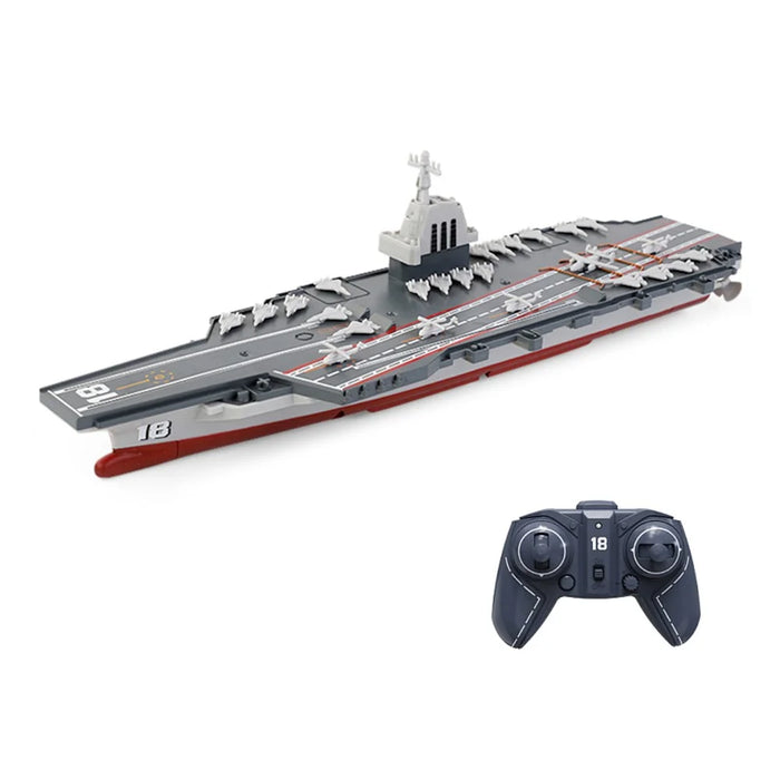 2.4G Remote Control Aircraft Carrier Model RC Boat Ship Speedboat Electric Water Toy Kids Gift - 1