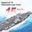 2.4G Remote Control Aircraft Carrier Model RC Boat Ship Speedboat Electric Water Toy Kids Gift - 4