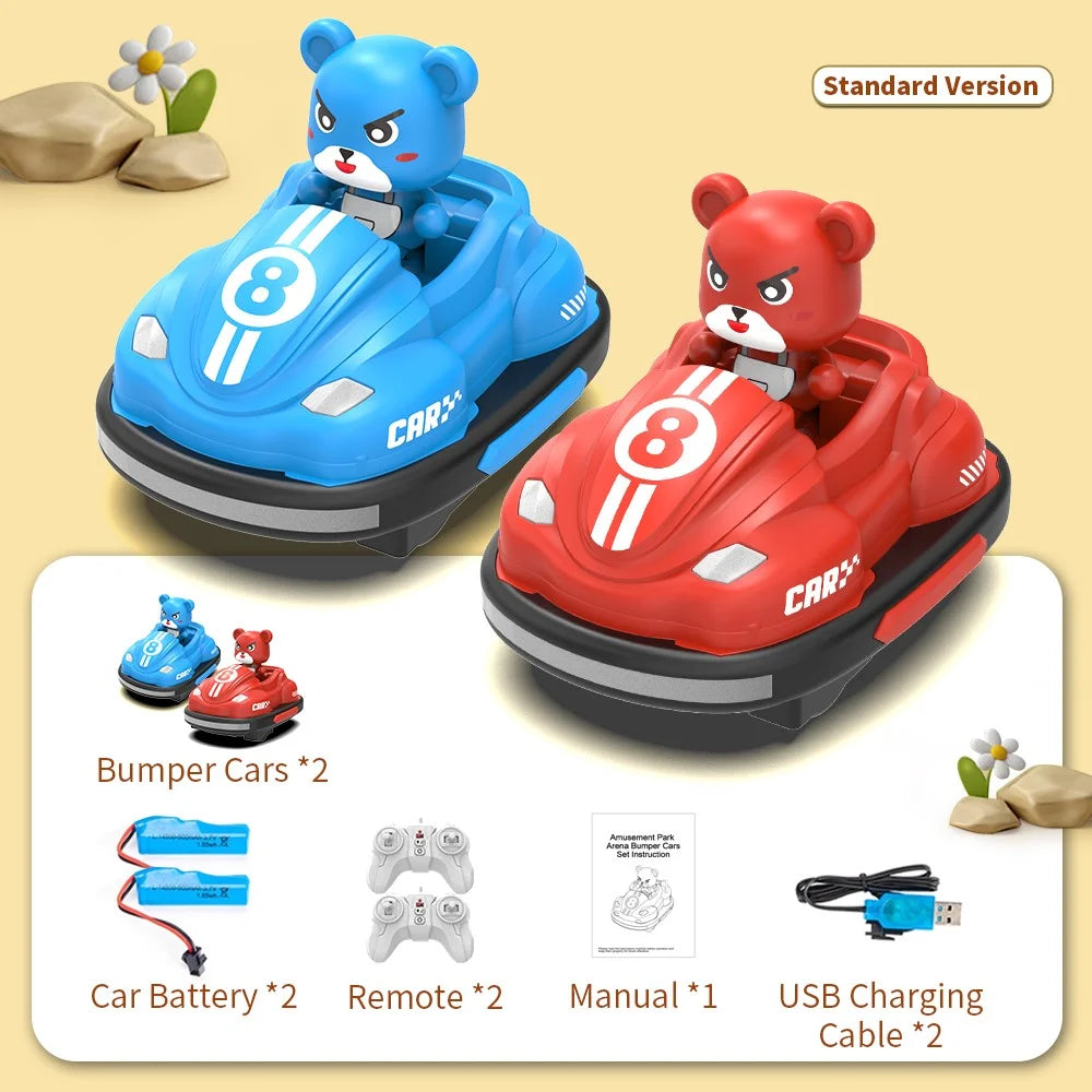 Q195 Double Player Bumper Car Remote Control Battle Bump Vehicles Interactive Toy ( Standard Version ) - 2