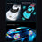 Q206 Style B Smart RC Car with Light and Spray Simulated Racing Vehicle , Handheld Remote + Watch Remote - Blue - 3