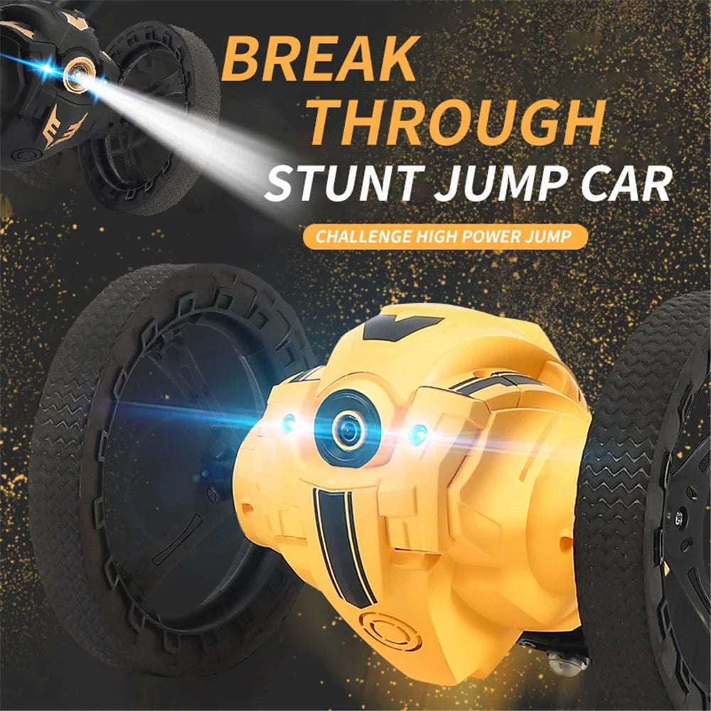 Q207 2.4G Remote Control Stunt Car Jumping RC Vehicle Electric Toy for Kids with Rechargeable Battery - A  /  Black - 3