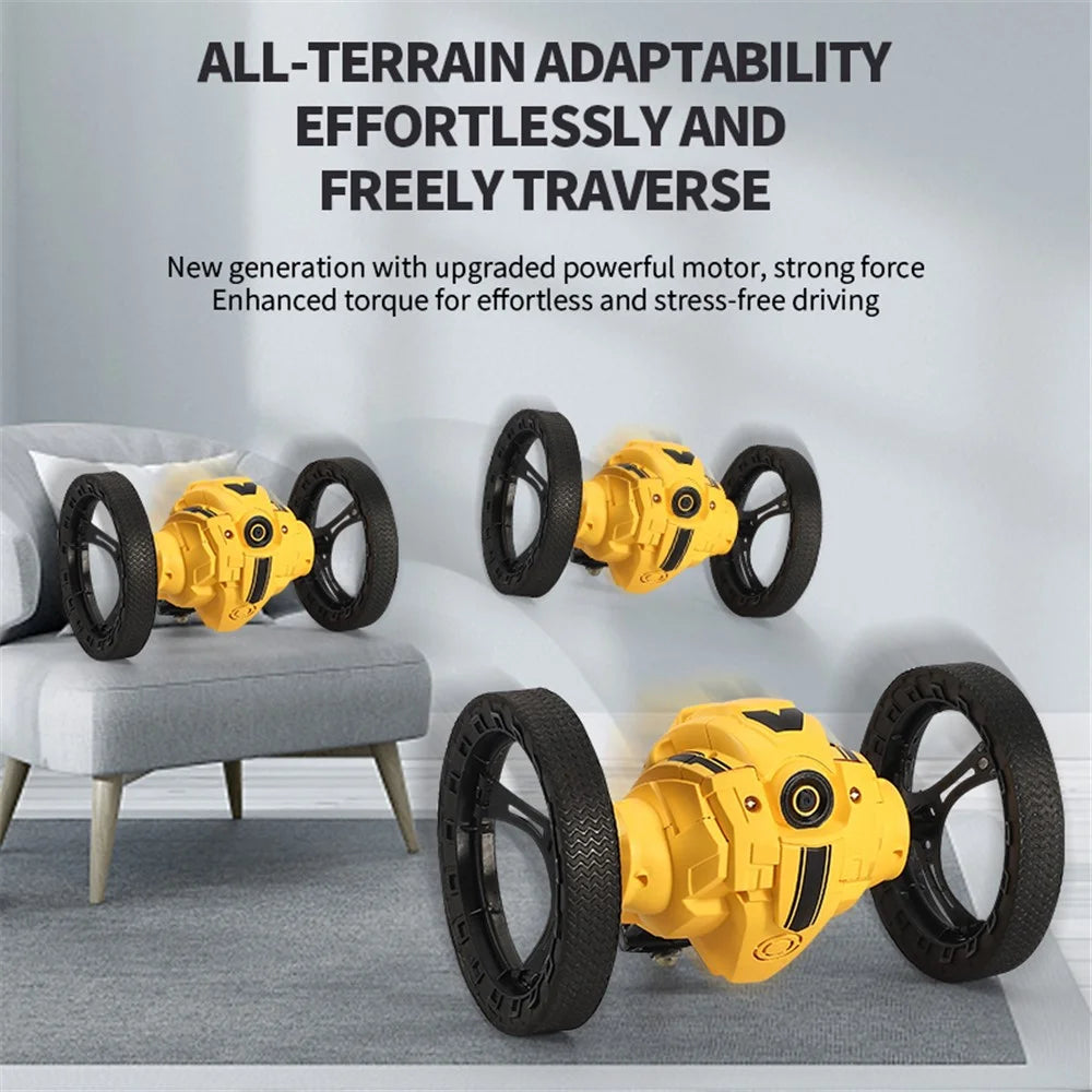 Q207 2.4G Remote Control Stunt Car Jumping RC Vehicle Electric Toy for Kids with Rechargeable Battery - A  /  Black - 4