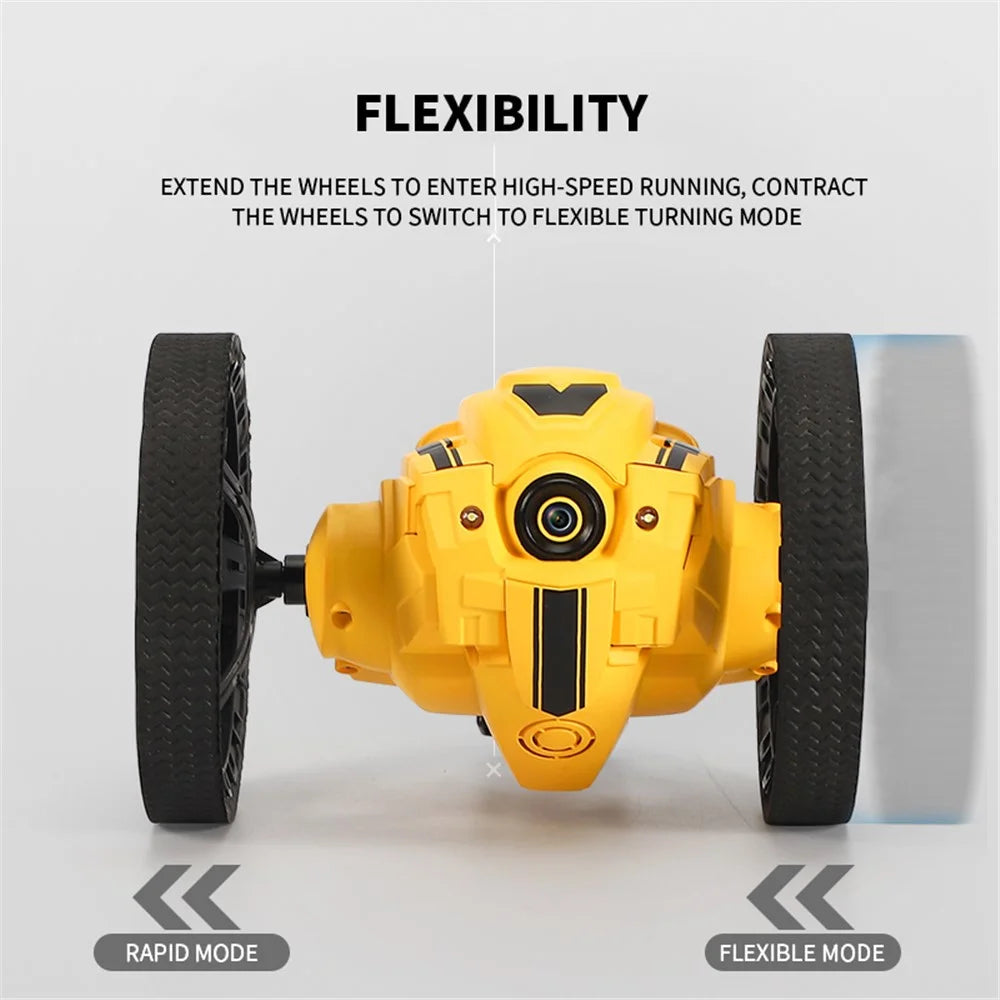 Q207 2.4G Remote Control Stunt Car Jumping RC Vehicle Electric Toy for Kids with Rechargeable Battery - A  /  Black - 7