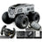 Q210 4WD Climbing Amphibious Off Road Crawler Car Remote Control Toy Vehicle, Single Battery / Dual Controller - Silver - 1