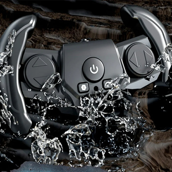 Q210 4WD Climbing Amphibious Off Road Crawler Car Remote Control Toy Vehicle, Single Battery / Dual Controller - Silver - 4