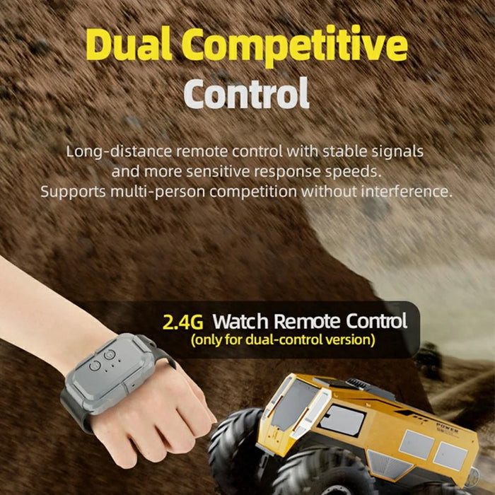 Q210 4WD Climbing Amphibious Off Road Crawler Car Remote Control Toy Vehicle, Single Battery / Dual Controller - Silver - 7
