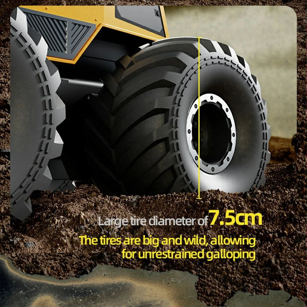 Q210 4WD Climbing Amphibious Off Road Crawler Car Remote Control Toy Vehicle, Dual Battery / Dual Controller - Silver - 6