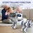 CV-D902 AI Stunt Robot Dog for Kids 8-Wheel Smart Programming RC Pet Dog Mechanical Model Toy - Blue - 6