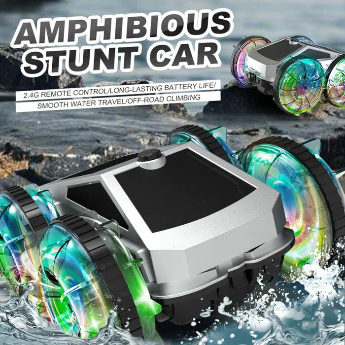 CV-B904 2.4G Amphibious Stunt Car Toy RC Vehicle Double-Sided Driving Water Surface Drifting Off-Road Rolling Gesture Control Toy, Single Remote - 3