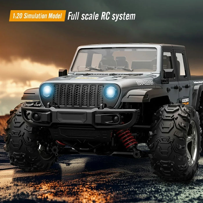 BG1550 1:20 Scale RC Truck 4WD High Speed Off-Road Vehicle Electric Climbing Remote Car Model Toy - Grey - 2