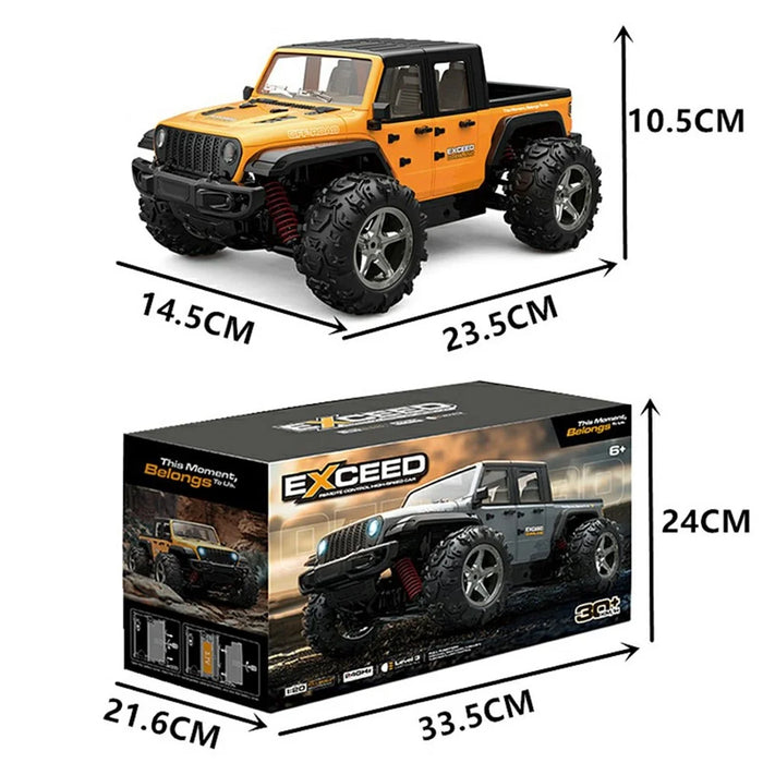 BG1550 1:20 Scale RC Truck 4WD High Speed Off-Road Vehicle Electric Climbing Remote Car Model Toy - Grey - 6