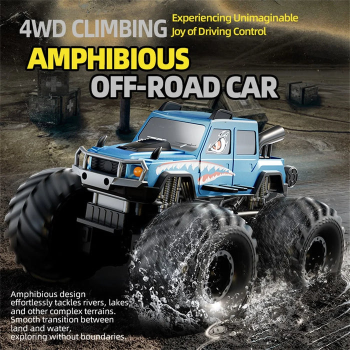 Q215 Single Control Cartoon Monster RC Car 4WD Off Road Amphibious Crawler Vehicle Remote Control Toy - Black - 5