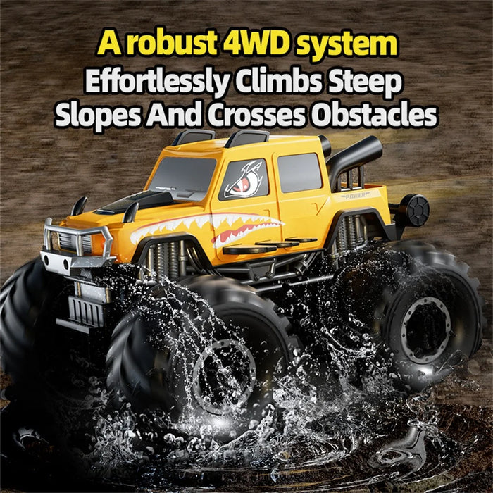 Q215 Single Control Cartoon Monster RC Car 4WD Off Road Amphibious Crawler Vehicle Remote Control Toy - Black - 6