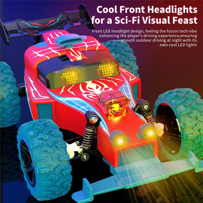 Q217 Style B 2.4G RC Car Remote Control Off Road High Speed Drift Racing Vehicle with LED Light, Single Battery - Red - 6