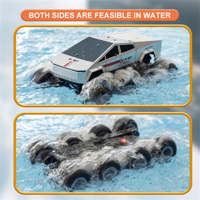 Q218 8WD Amphibious RC Car Waterproof 2.4G Remote Control Off-Road Crawler Vehicle, Single Battery - Black - 5
