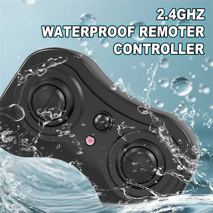 Q218 8WD Amphibious RC Car Waterproof 2.4G Remote Control Off-Road Crawler Vehicle, Single Battery - Black - 6