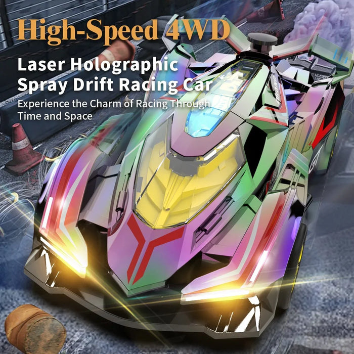 Q219 4WD RC Car Laser Holographic 2.4G Remote Control Drift Racing Vehicle with Spray Mist, Single Battery - 2