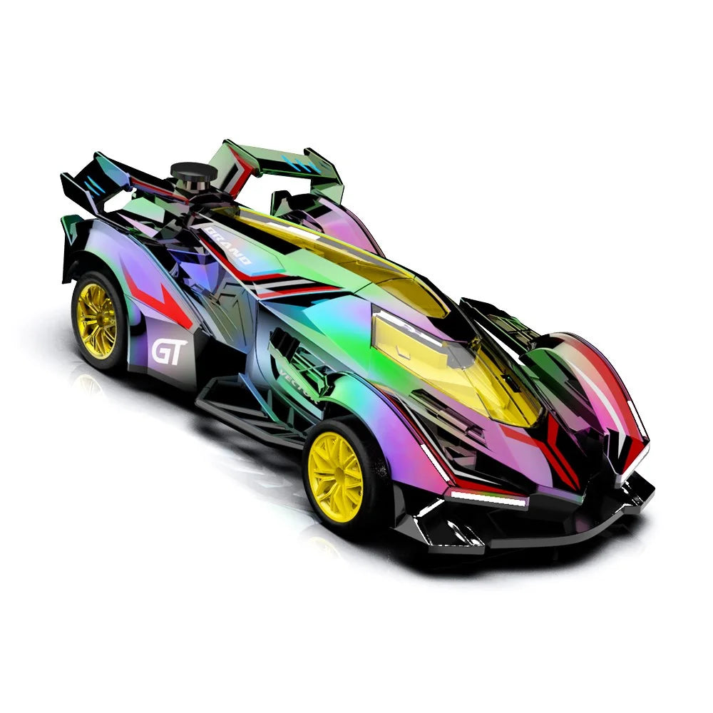 Q219 4WD RC Car Laser Holographic 2.4G Remote Control Drift Racing Vehicle with Spray Mist, Dual Battery - 2