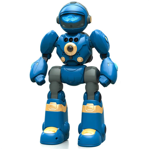 BG1545 AI Voice Control Robot for Kids Remote Control Programmable Gesture Sensing Dancing Light Sound Interactive Educational Toy - Blue - 1