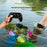 YL-125 2.4G RC Amphibious Dinosaur Car 360 Degree Rotation 4WD Stunt Vehicle with Water Spray Crawler Toy - Green - 5