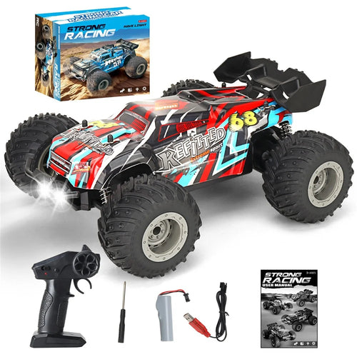 KY-S209B 18KM / H High Speed RC Drift Car with LED Headlights 1:18 2.4G Remote Control Racing Vehicle - Red - 1