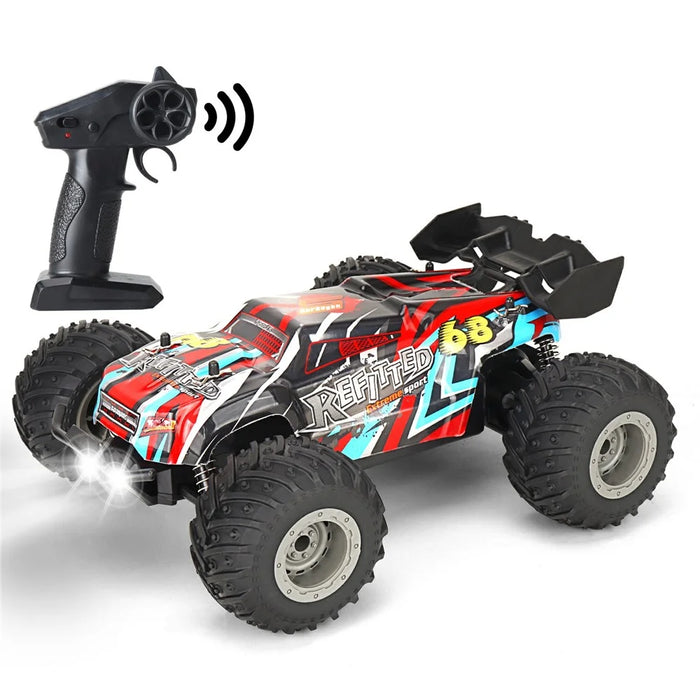 KY-S209B 18KM / H High Speed RC Drift Car with LED Headlights 1:18 2.4G Remote Control Racing Vehicle - Red - 2