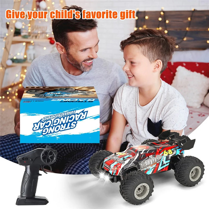 KY-S209B 18KM / H High Speed RC Drift Car with LED Headlights 1:18 2.4G Remote Control Racing Vehicle - Red - 3