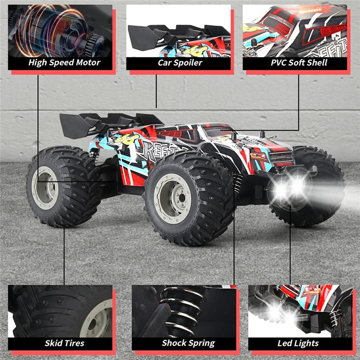 KY-S209B 18KM / H High Speed RC Drift Car with LED Headlights 1:18 2.4G Remote Control Racing Vehicle - Red - 6