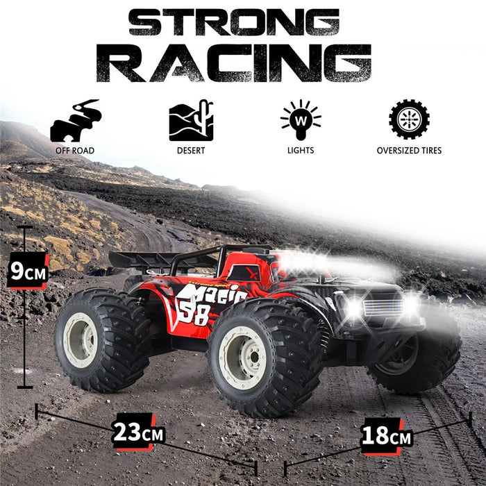 KY-S210B 1:18 RC Car with Front and Roof LED Light Remote Control High Speed Drift Off-Road Vehicle - Red - 7