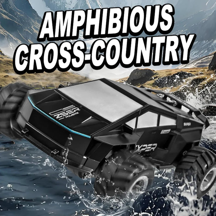 Q212 4WD Amphibious 2.4G RC Car 360 Degree Rotation Off Road Vehicle with Remote Control, 1 Battery - Silver - 7