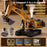 4DRC 4D-E1 3 in 1 Alloy 100m Remote Control Excavator Toy 2.4G RC Excavator Kids Gift with Light / Spray / Sound Effects Single Battery - Yellow - 3