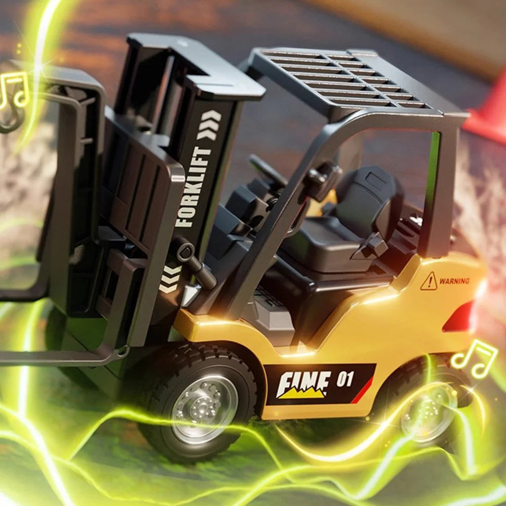 1:64 Mini RC Forklift with Light and Sound Variable Speed Remote Control Forklift Children Toy - 7