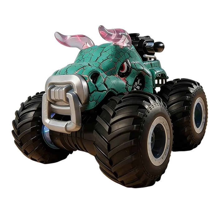 YL-134 2.4GHz Remote Control Bull Stunt Car Off-road Vehicle Boy Girl RC Toy with Water Mist Spray / Light - Bull / Blue - 1