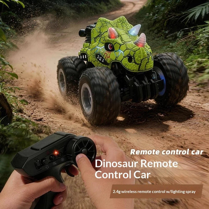 YL-134 2.4GHz Remote Control Bull Stunt Car Off-road Vehicle Boy Girl RC Toy with Water Mist Spray / Light - Bull / Blue - 6