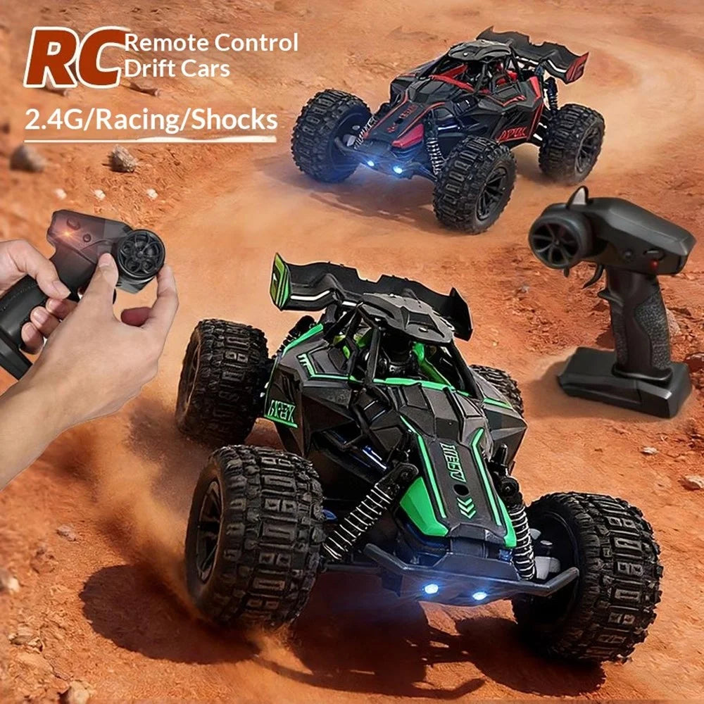 YL-142 2.4GHz Remote Control Off-Road RC Car Electric Racing Buggy Drift Vehicle with LED Lights Kids Toy - Red / Black - 3