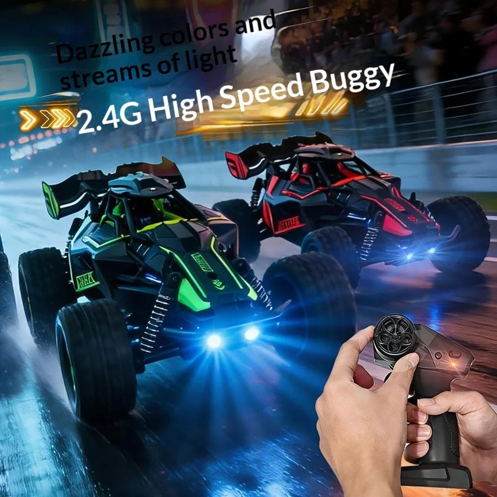 YL-142 2.4GHz Remote Control Off-Road RC Car Electric Racing Buggy Drift Vehicle with LED Lights Kids Toy - Red / Black - 5