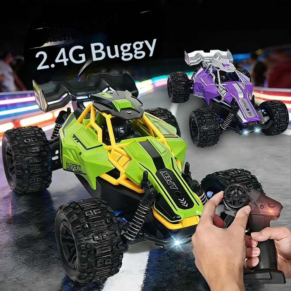 YL-142 2.4GHz Remote Control Off-Road RC Car Electric Racing Buggy Drift Vehicle with LED Lights Kids Toy - Red / Black - 6