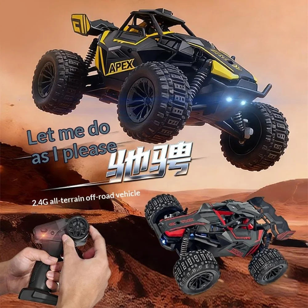 YL-142 2.4GHz Remote Control Off-Road RC Car Electric Racing Buggy Drift Vehicle with LED Lights Kids Toy - Red / Black - 7