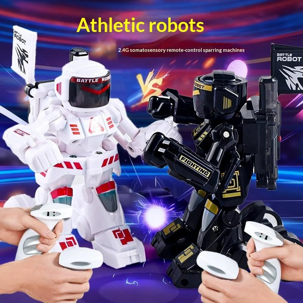 777-615 2.4G Remote Control Battle Robot Fighting Robot with Somatosensory Control Interactive Toy - Black - 2
