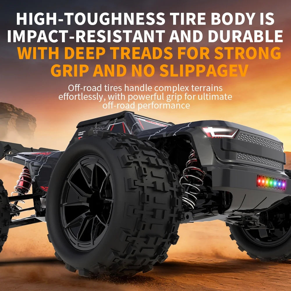 C8831 1:14 RC Car 4WD 35km/h High Speed All Terrain Drift Climbing Off Road Vehicle with Dual LED Light - Red - 3